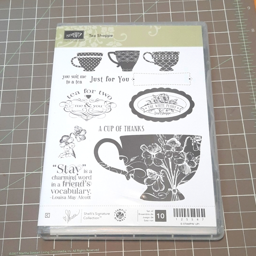 Tea Shoppe cling rubber stamp set